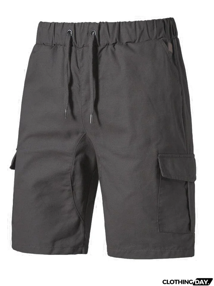 Men's Casual Multi Pockets Summer Sports Loose Drawstring Shorts