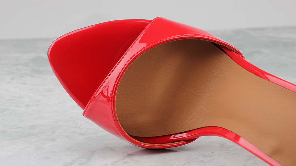 120mm/4.72 Inch Women's Sandals Pointed Toe Mules Heels Slip On Red Bottom Stilettos High Heels