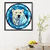 Diamond Painting-DIY Full Round Drill Stained Glass Polar Bear