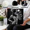 DIY Pearl Painting Silhouette Lady for Home Wall Decor with Frame(30*30cm)