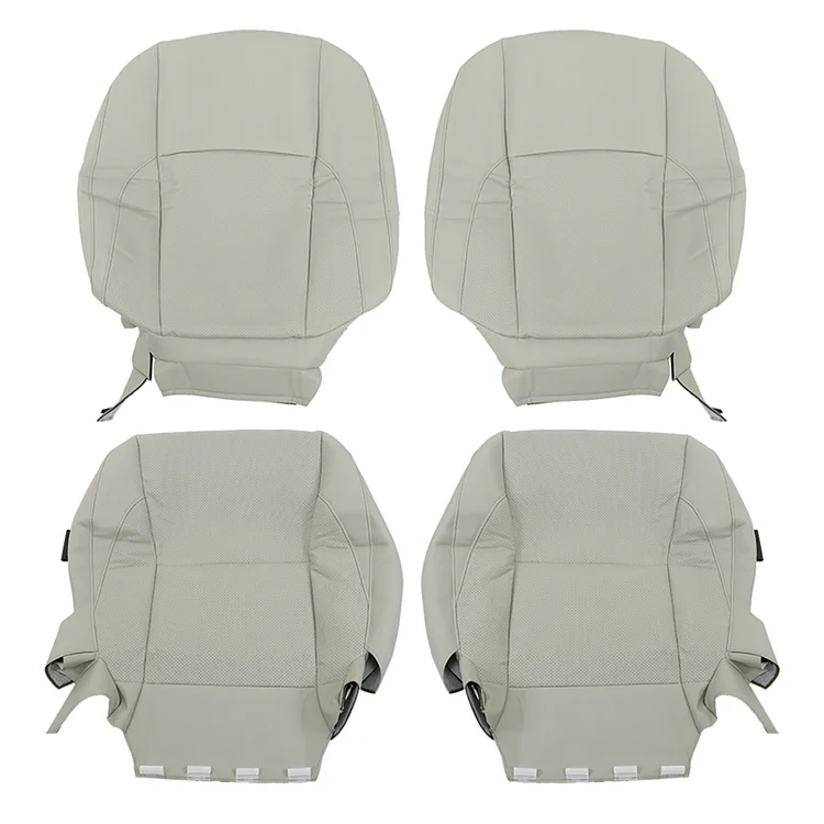 SEBLAFF 4Pcs Front Seat Cover Gray Bottom and Lean Back Driver Passenger Replacement for 2007-2012 ES350 Sedan