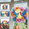 Diamond Painting Acrylic Hummingbird Flower Pendant