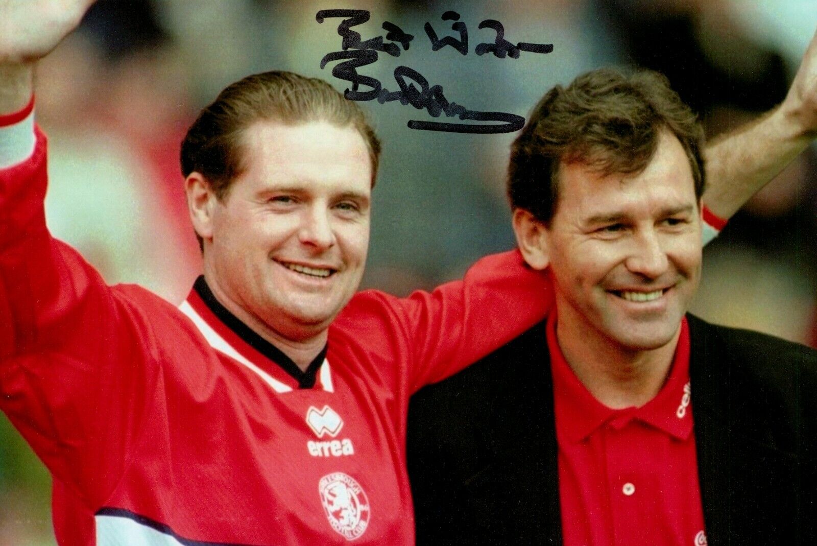 Bryan Robson Signed 6x4 Photo Poster painting Middlesbrough Man United England Autograph + COA