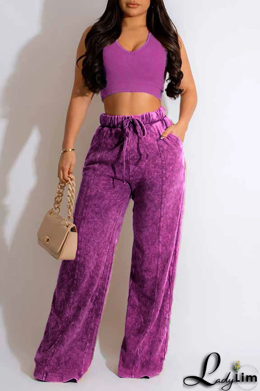 White Casual Solid Patchwork O Neck Sleeveless Two Pieces