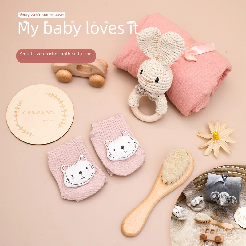 Nordic Style Baby Gift Set Bathing And Water Play Baby Baby Newborn Clothes Bath Towel Toy Gift Set