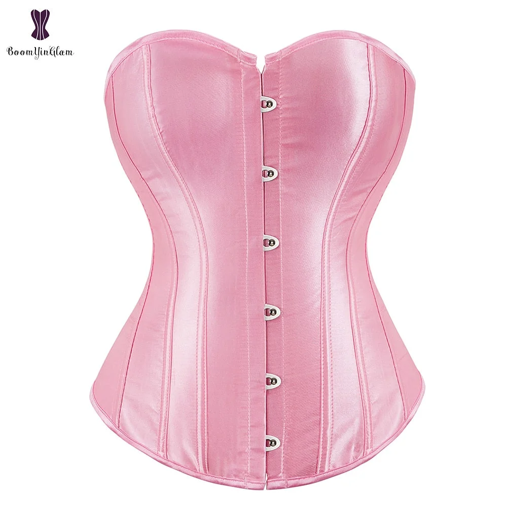 Cheap Price Plus Size Satin Dance Overbust Corselet Body Shaperwear Women Sexy Corsets And Bustiers #818