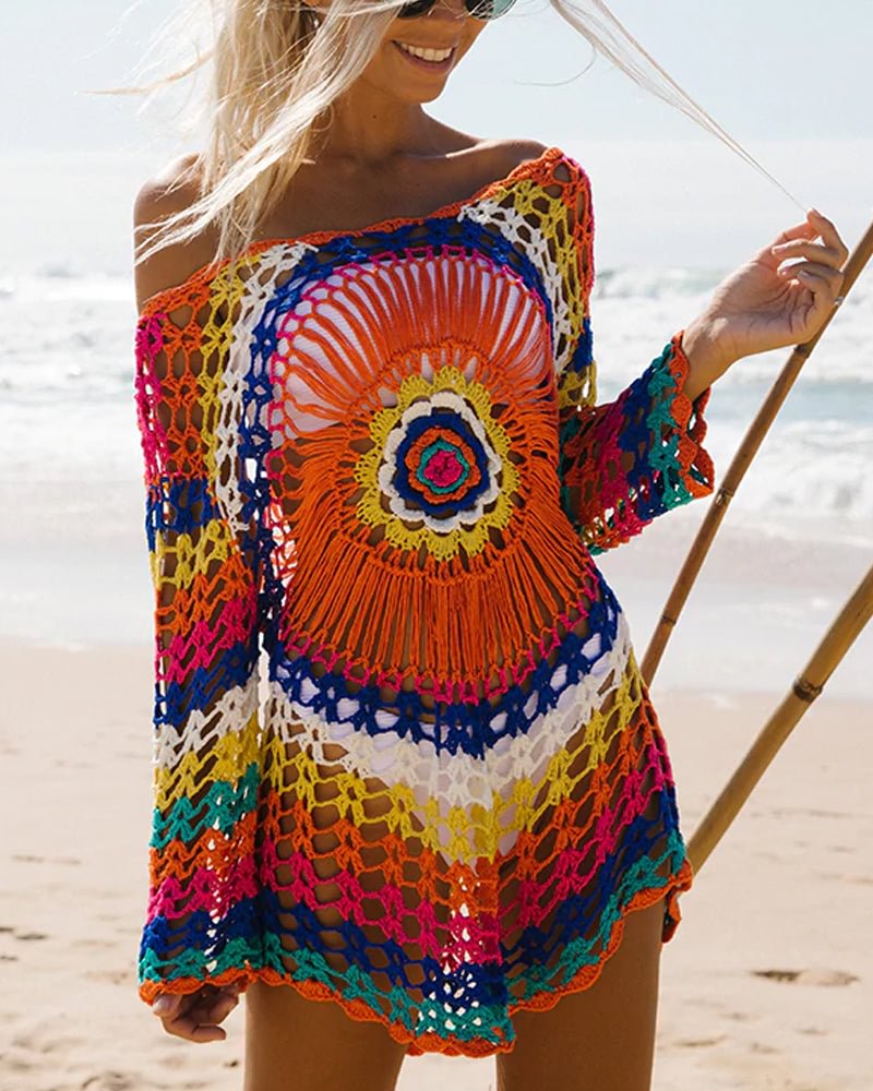Women's Colorful Sun Protection Swimsuit Cover Ups shopify LILYELF