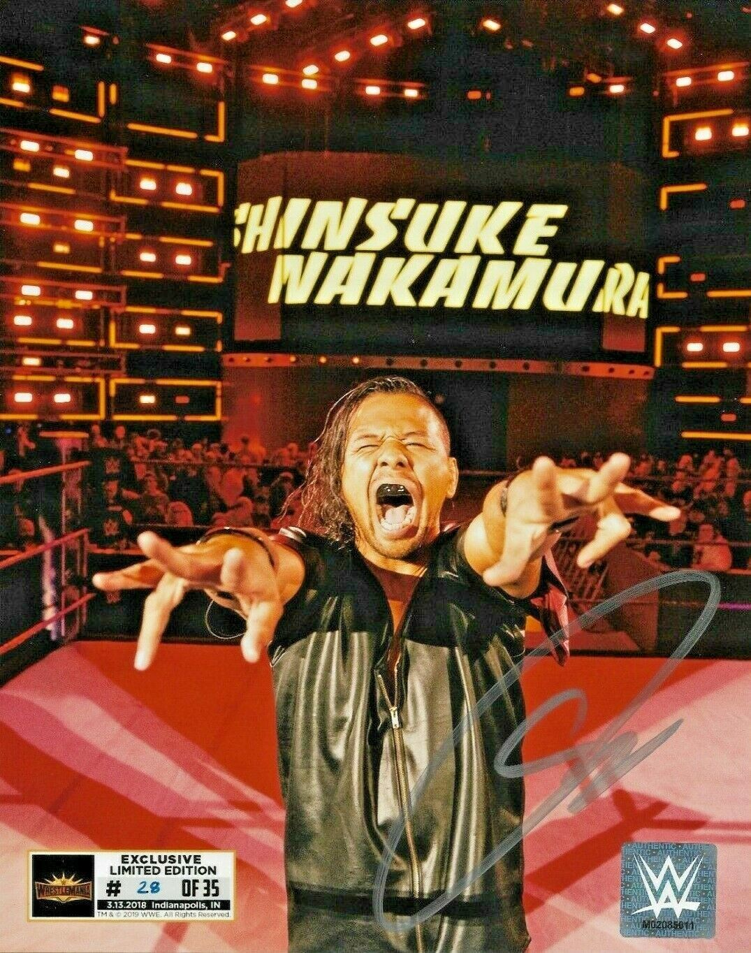 WWE SHINSUKE NAKAMURA HAND SIGNED AUTOGRAPHED OFFICIAL LICENSED 8X10 Photo Poster painting LTD