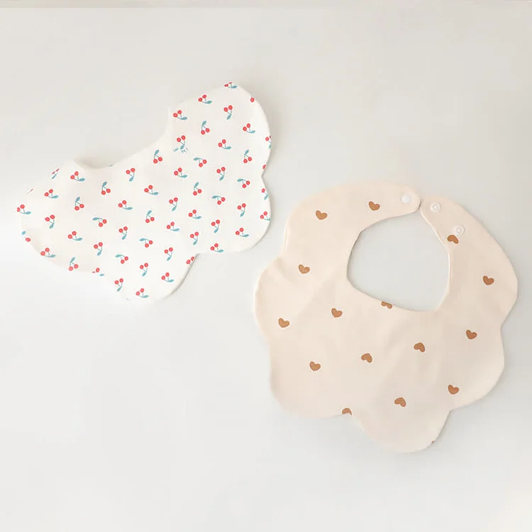 Baby Double-layer Absorbent Bib 2 Pieces