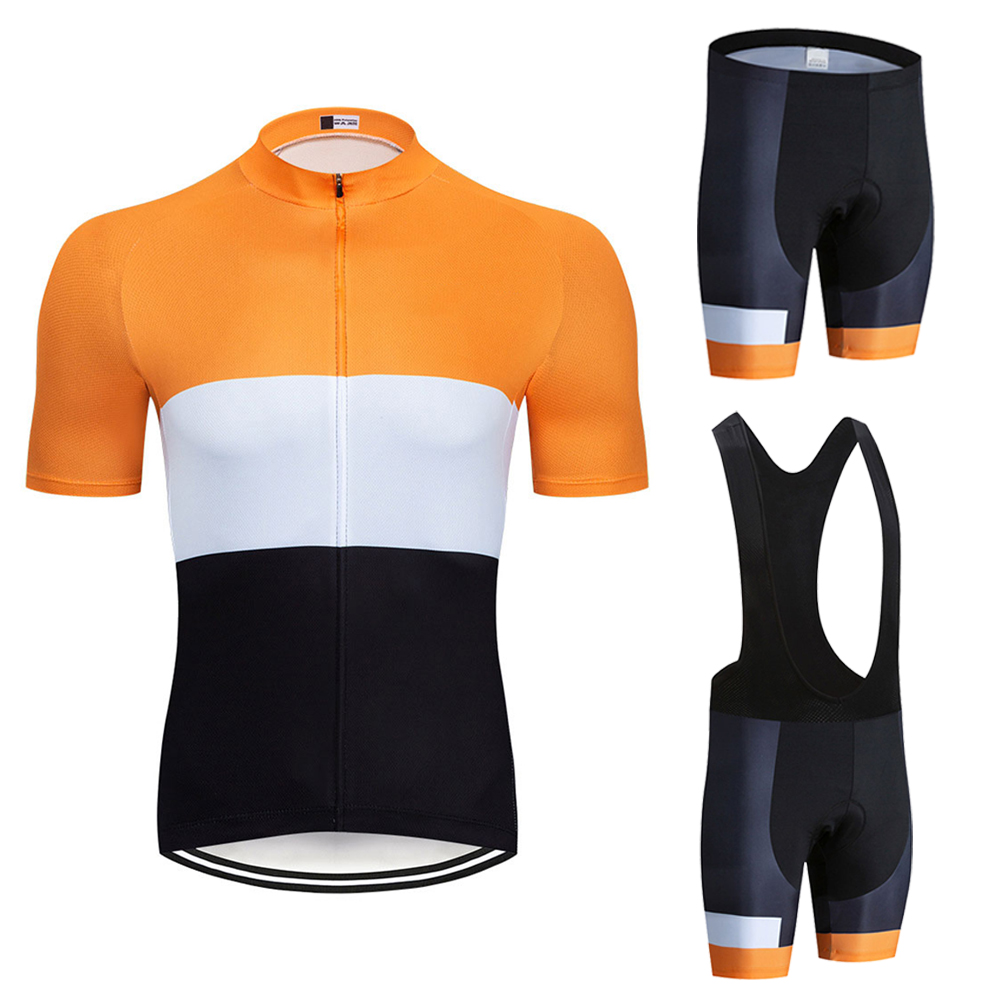 

Men Cycling Suit Short-Sleeved Three-Color Stripes Riding Sports Clothes, M strap, 501 Original