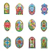 12pcs Flowers-1 5D DIY Square Drill Diamond Painting Kits for Adults Beginners Home Decor Diamonds Paintings Gem Art 5.91x7.09in