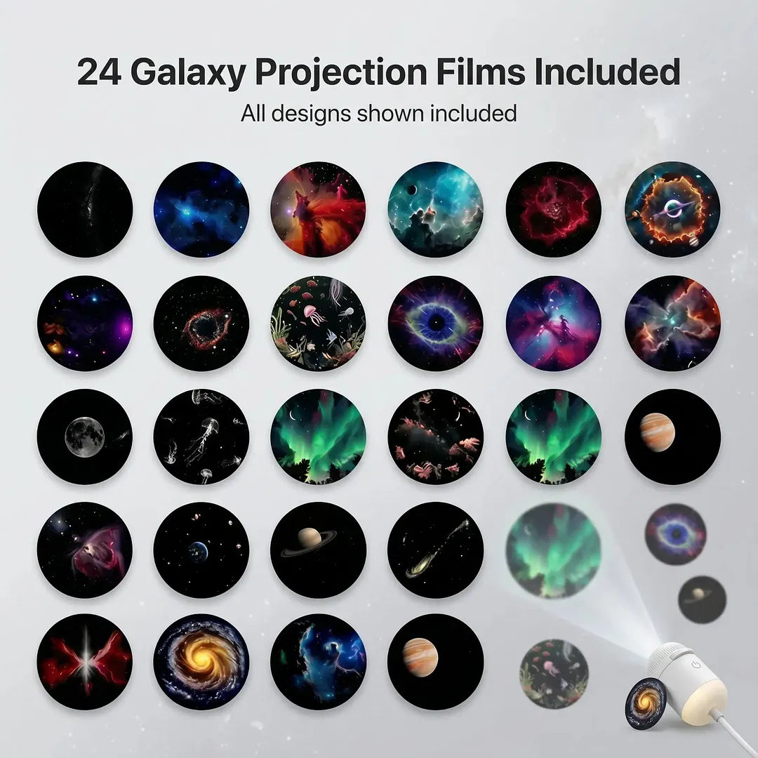2-in-1 Galaxy Projector Night Light