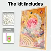 (30x40cm)DIY Pearl Painting Framed Fantasy Moon Handmade Pearl Material Art Kit Living Room Decor