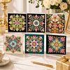 6pcs Diamond Painting Mandala Greeting Card Kits with Envelopes for Family Friend Gifts