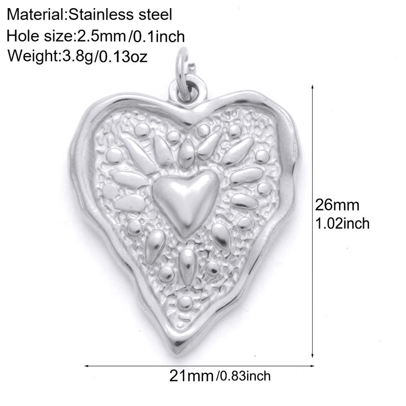 1 Piece 304 Stainless Steel Sunflower Compass Shark Pendant Jewelry Accessories