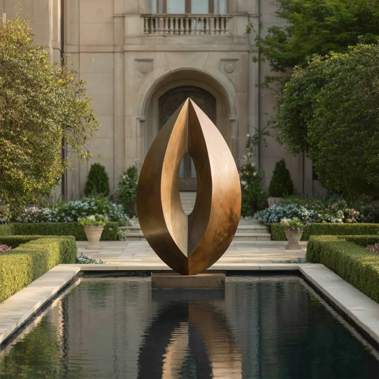 Eternal Flame" Bronze Art Sculpture Contemporary Outdoor Bronze Garden Sculpture Art for Sale