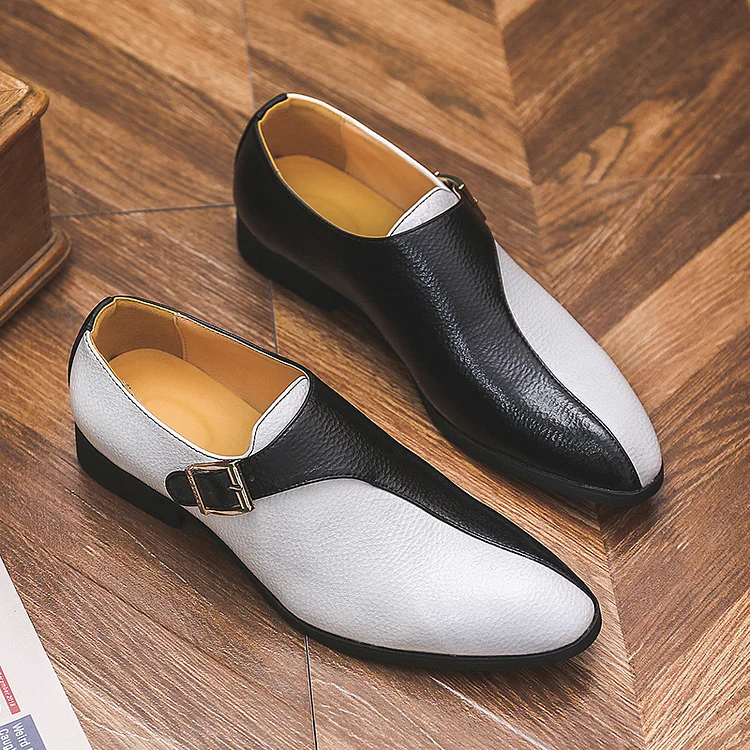 Men's Fashion Monk Colorblock Business Dress Shoes