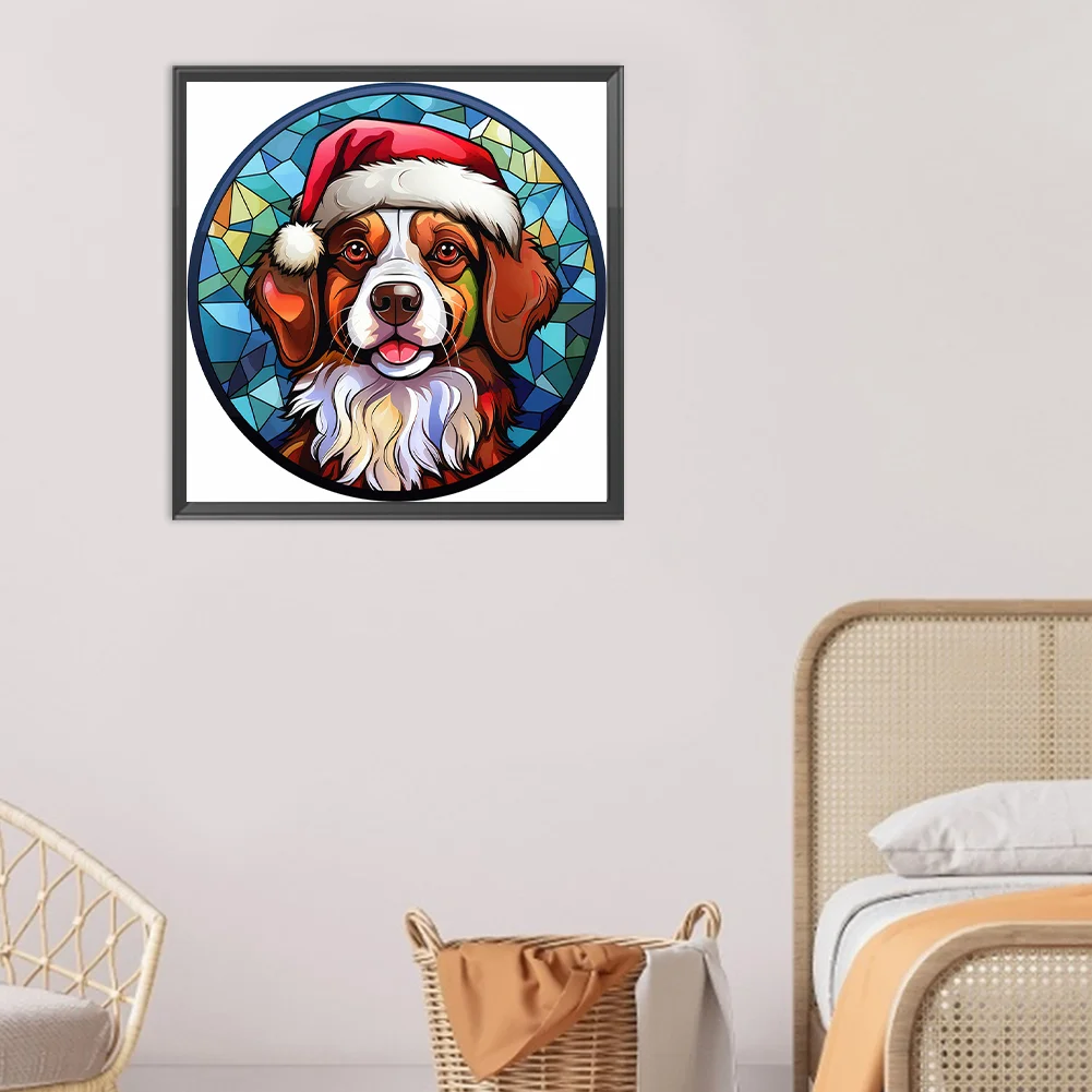 DIY Paint By Number 40*40cm - Christmas Dog