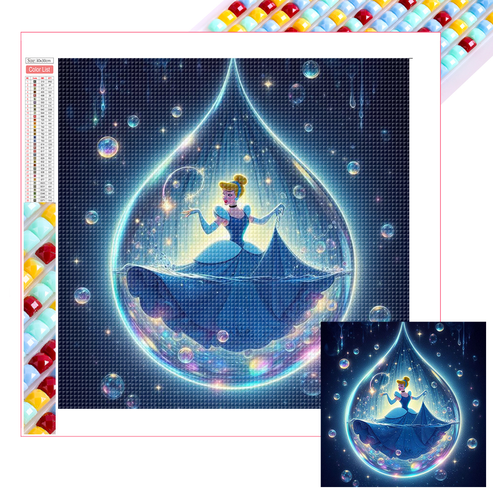 Water Drop Painting 30*30cm(picture) full square drill diamond painting
