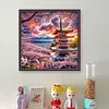 Mount Fuji-11CT Stamped Cross Stitch 45*45cm/17.72*17.72in tapestrymarket