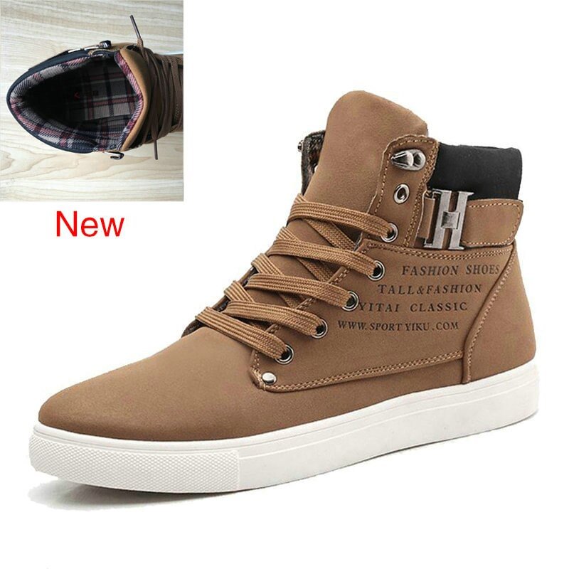 DEKABR 2022 Hot Men Shoes Fashion Warm Fur Winter Men Boots Autumn Leather Footwear For Man New High Top Canvas Casual Shoes Men