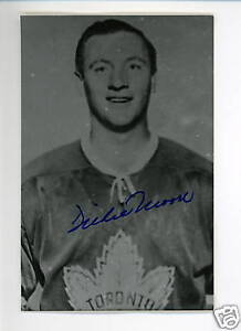 Dickie Moore Maple Leafs Signed Autograph Postcard JSA