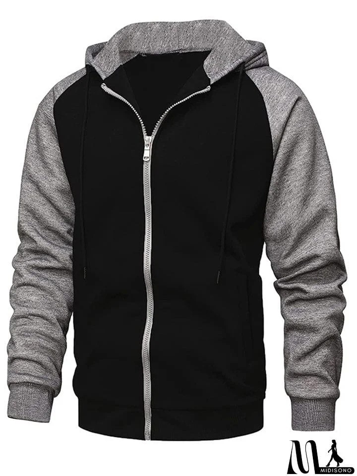 MidiSono - Contrast Color Sports Casual Fitness Workout Tops For Men