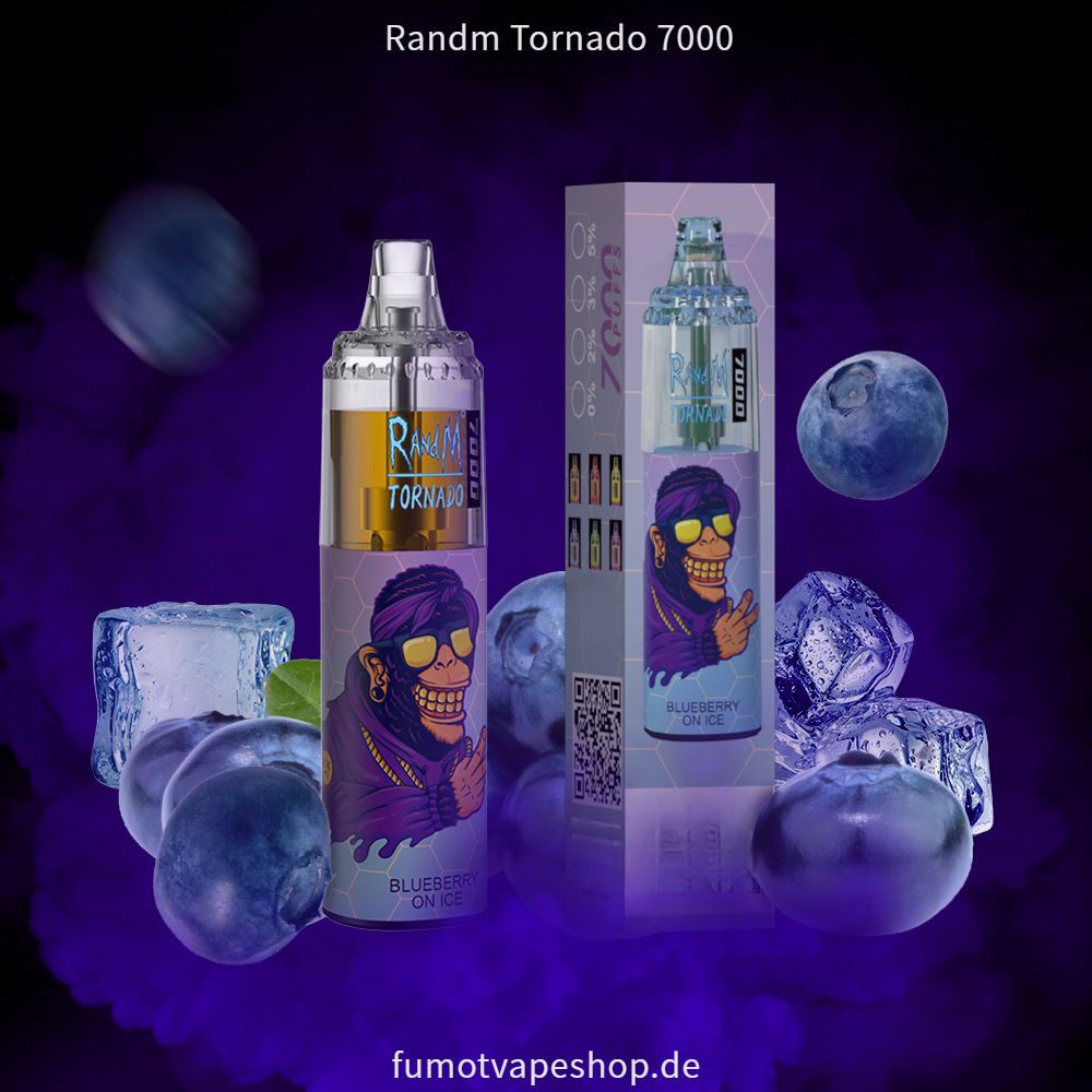 Randm Tornado 7000 BLAUBEEREN AUF EIS  fumotvapeshop