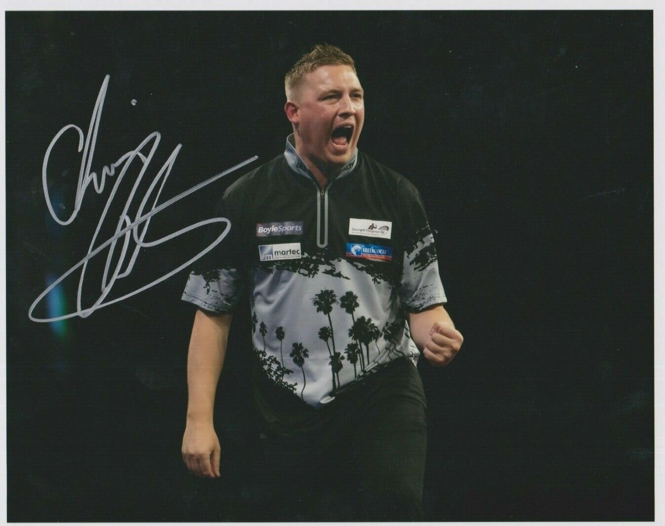 Chris Dobey **HAND SIGNED** 8x10 Photo Poster painting ~ Darts ~ AUTOGRAPHED