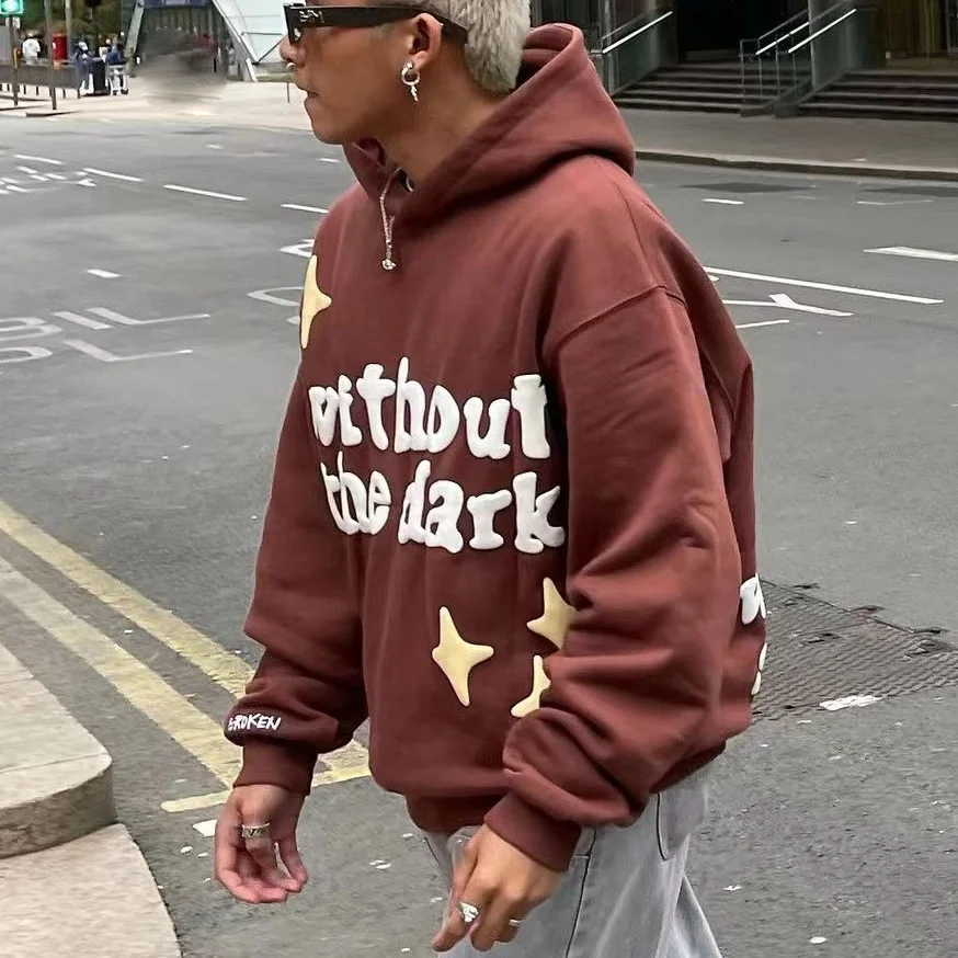 Wit hout the dark see starss casual street plus fleece hoodie