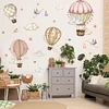 Hot Air Balloon Clouds Self Adhesive Wall Sticker Kids Room Decor