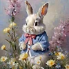Hase - quadratischer Bohrer Diamond Painting - 35*35cm