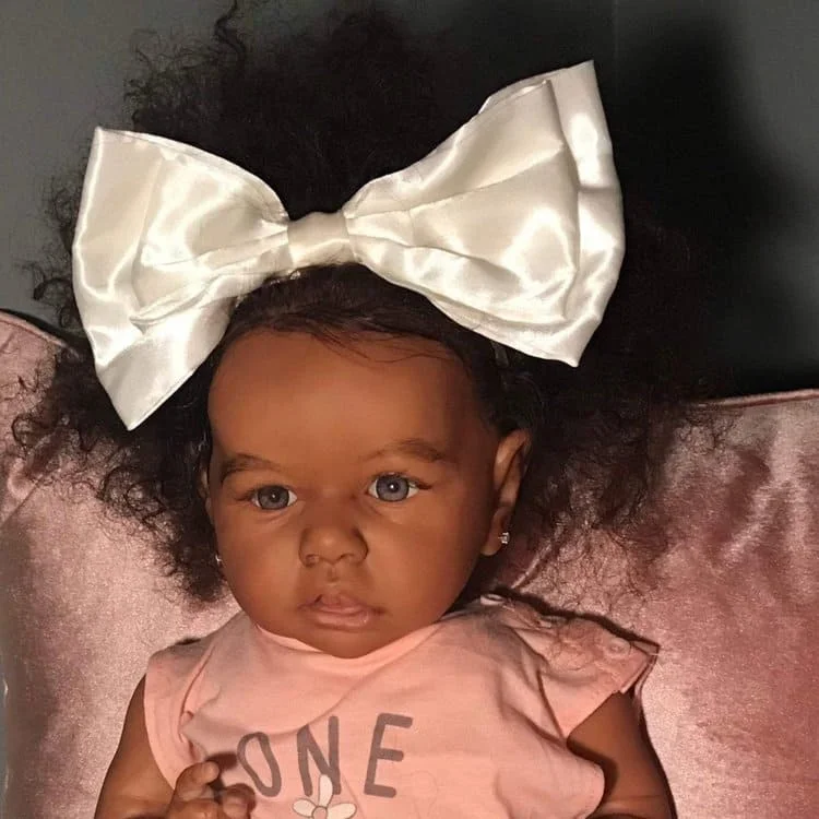  20'' Bblythe Reborn Baby Doll Girl, Lifelike Soft African American Black Toddlers Doll Gift - Reborndollsshop®-Reborndollsshop®