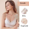 Gioiacombo™ Reggiseno Senza Schienale Fiore Pizzo Design a Forma di U