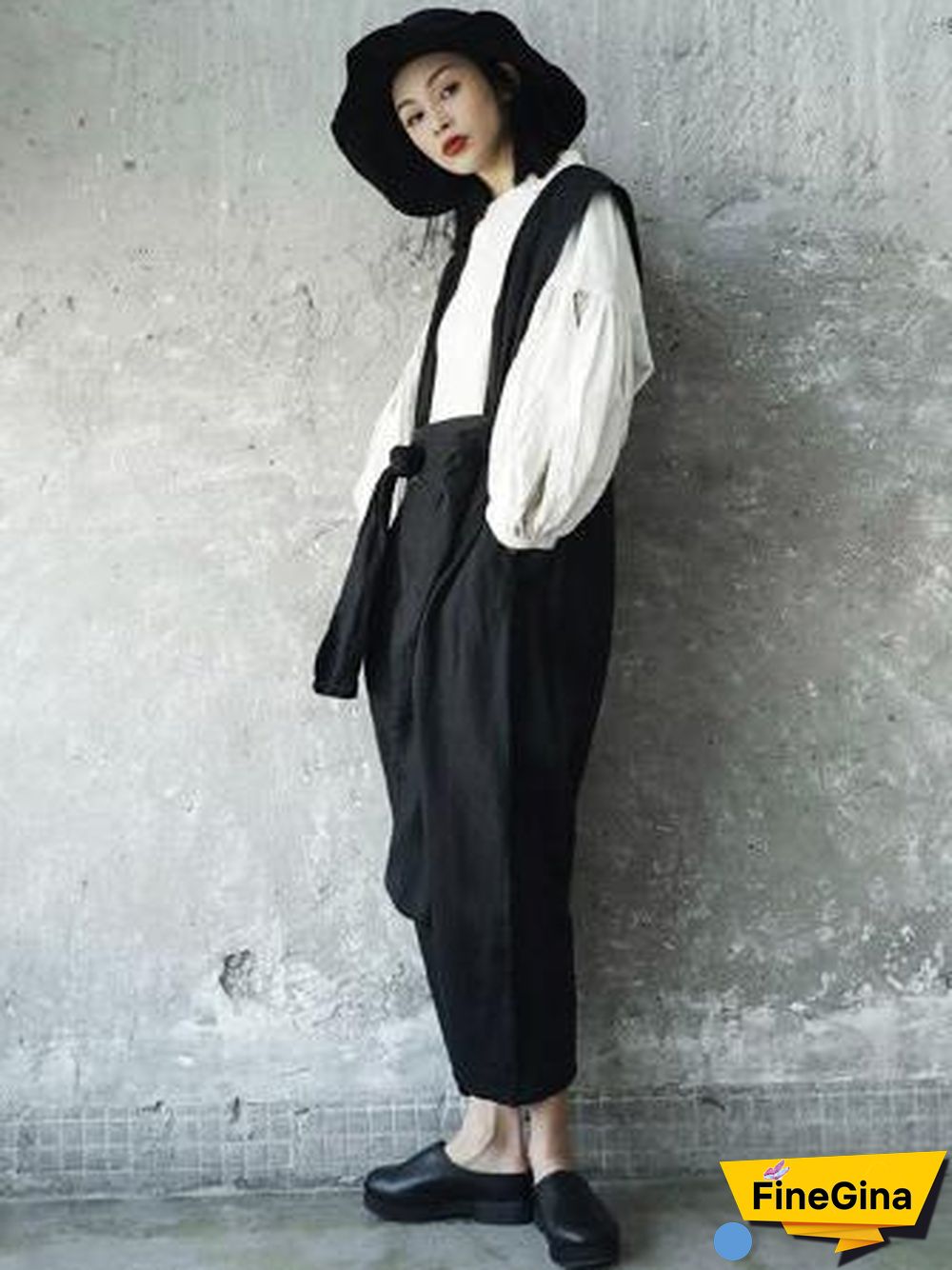 Solid Linen Loose Harem Pants