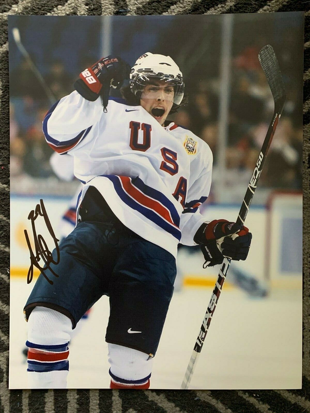 Team USA Justin Faulk Signed Autographed 11x14 Photo Poster painting COA #1