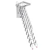 [US Local Warehouse] Ceiling Mounted Attic Ladder w/Handrails Retractable Loft Stairs 660LBS Capacity