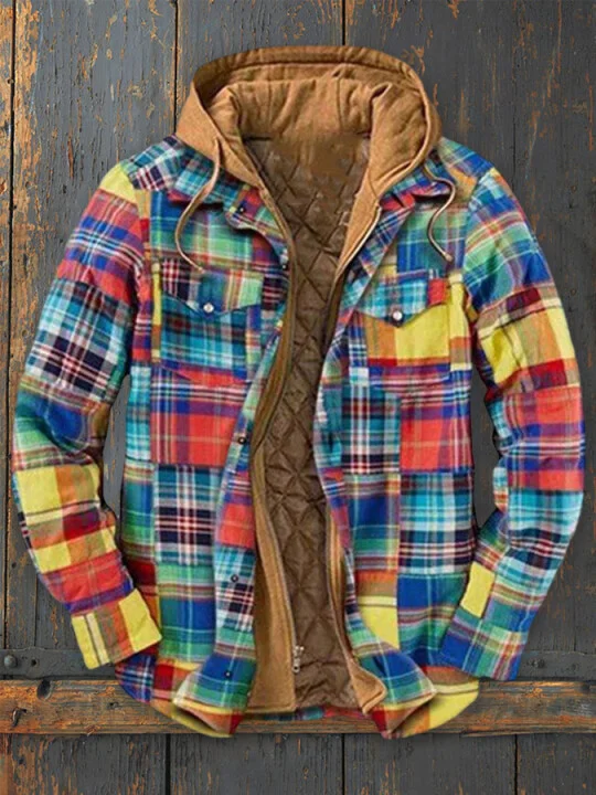 Men's Printed Loose Hooded Jacket