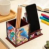 Multifunctional Handmade Wood Diamond Painting Phone/pen Holder& Storage Box Table Ornament Kits