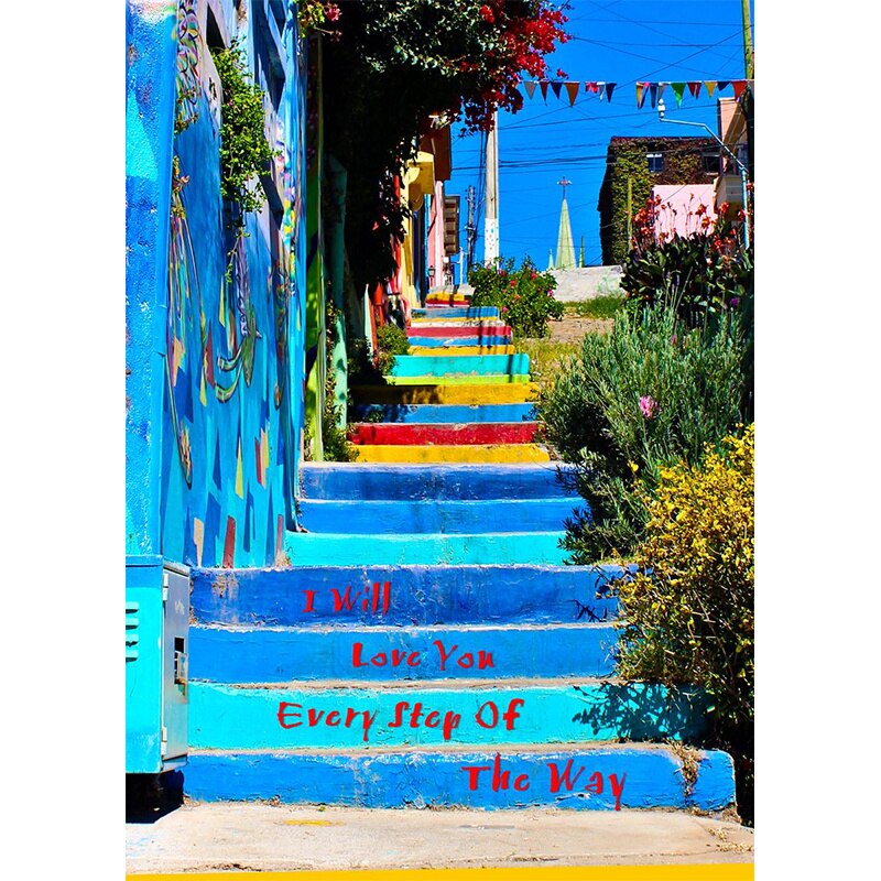 Landscape Every Step Valparaiso Colors Steet Art Canvas Painting Natural Scenery Poster and Print Nordic Wall Picture Home Decor