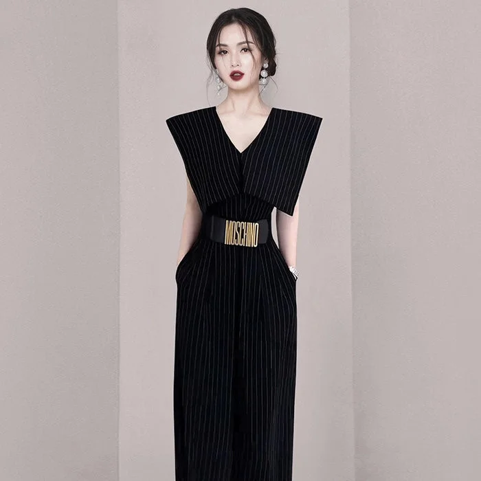 Moschino Striped Jumpsuit