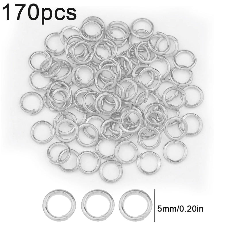 1 Set Diameter 3mm Diameter 4mm Diameter 5mm Alloy Solid Color Open Jump Rings Jewelry Accessories