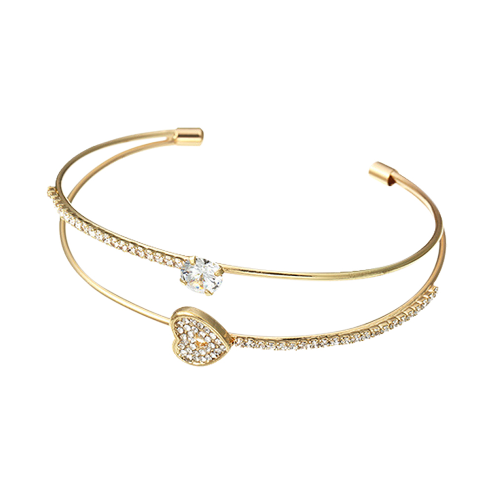 

Casual Metal Diamond Bracelet Love Triangle Women Chain Bangle Jewelry Gift, 501 Original