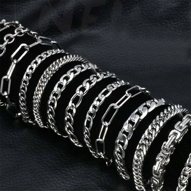 925 Sterling Silver Bangles Ear Studs Chain & Link Bracelets TRENDY