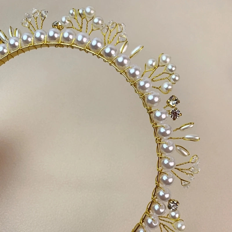 Minimalist Round Artificial Pearl Inlay Pearl Hair Band