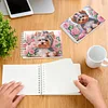 2 Pack Flower Puppy DIY Diamond Art Spiral Notebook Kit 80 Pages No Lines