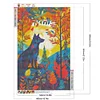 (40*60cm)Stained Glass Wolf - Full Round Drill Diamond Painting