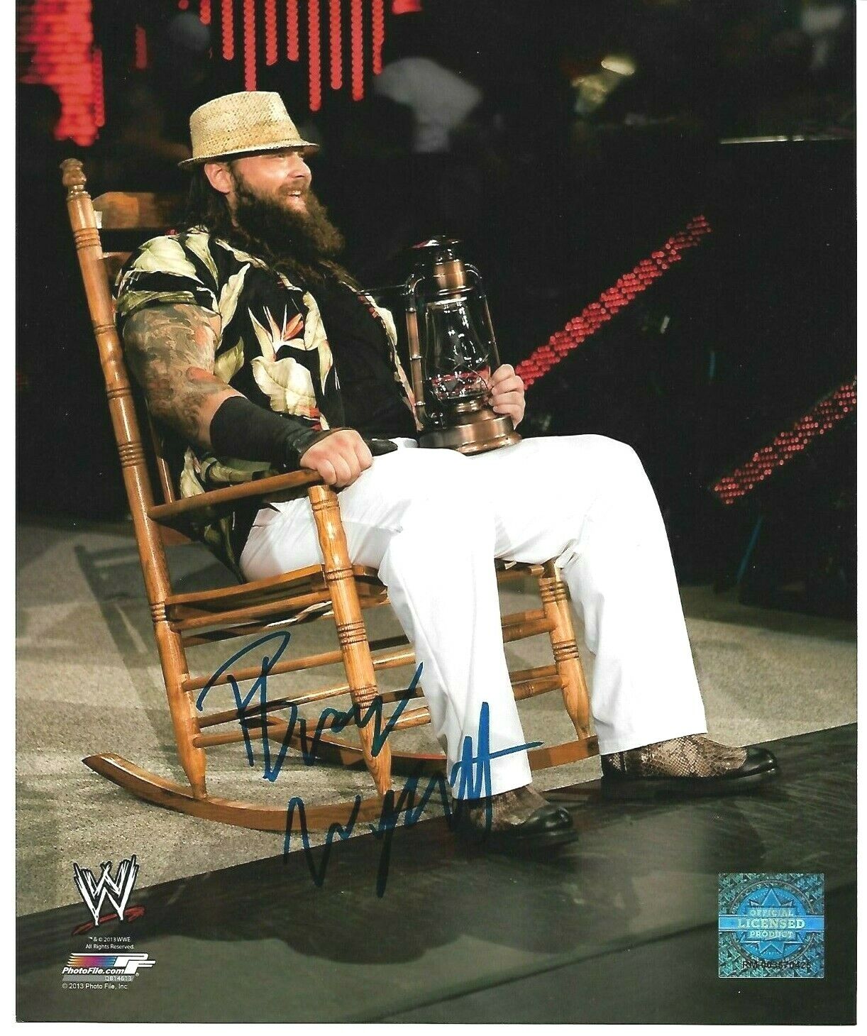 WWE BRAY WYATT Signed 8x10 Photo Poster painting