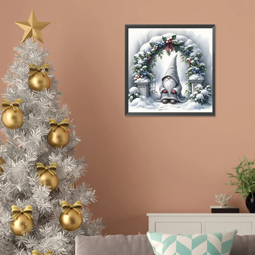 Diamond Painting - Full Round Drill - Christmas Gnome(Canvas|30*30cm)