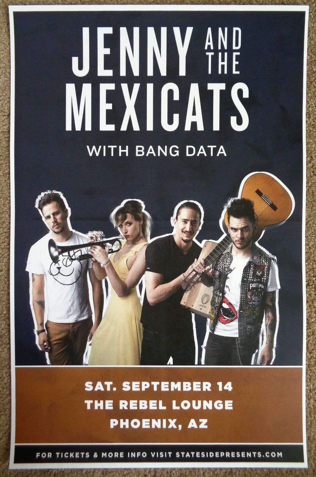 JENNY AND THE MEXICATS 2019 POSTER Gig Phoenix Arizona Concert